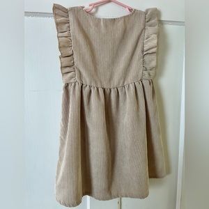 Enchanted Beauties Beige Corduroy Dress
